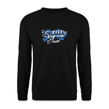 Somalia graffiti flag design - Unisex Sweatshirt - black - Front - Alina (178cm) & Michal (187cm)