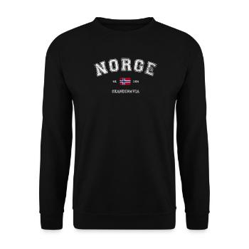 Norge Norway Skandinavia - Unisex Pullover - Schwarz - Vorne - Alina (178cm) & Michal (187cm)