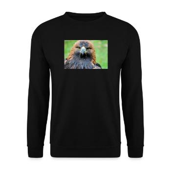 Vue d’aigle à la lumière du matin - Sweat-shirt Unisexe - noir - Devant - Alina (178cm) & Michal (187cm)
