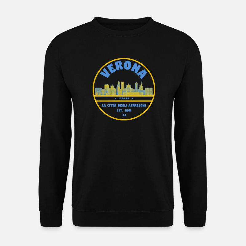 Verona Stadtlogo Skyline - Unisex Pullover - Schwarz