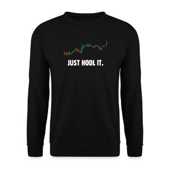 Halten Sie es einfach bitcoin - Unisex Pullover - Schwarz - Vorne - Alina (178cm) & Michal (187cm)
