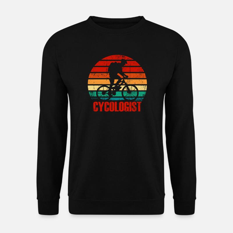 Retro Cyclist Sunset - Unisex Sweatshirt - black