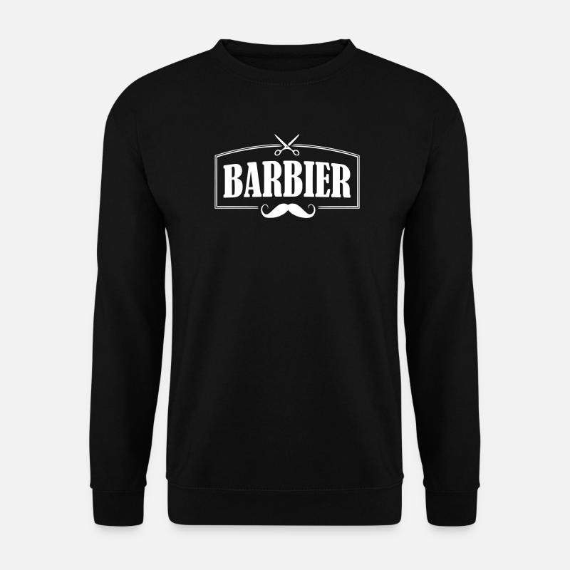 barber barbier shirt - Unisex Pullover - Schwarz