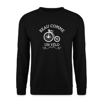 cyclist, bicycle, bicycle - Unisex Sweatshirt - black - Front - Alina (178cm) & Michal (187cm)