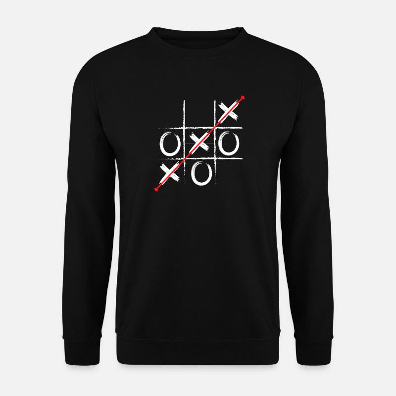 Tic Tac Diagonal Red - Unisex Sweatshirt - black