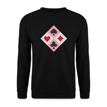 Couleurs de cartes à jouer vintage - Sweat-shirt Unisexe - noir - Devant - Alina (178cm) & Michal (187cm)