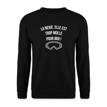 film culte, ski, station de ski - Sweat-shirt Unisexe - noir - Devant - Alina (178cm) & Michal (187cm)