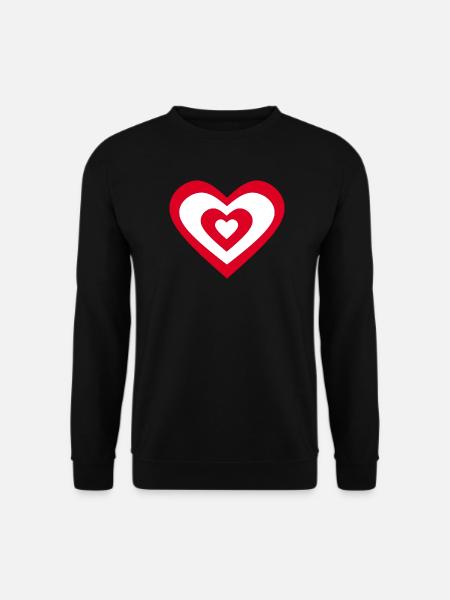rotes Herz rot Herzen rot Herz Geschenk - Unisex Pullover - Schwarz