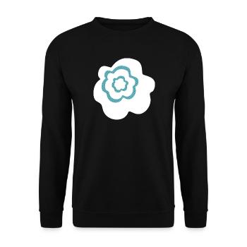 Flower Flower White Points Scandinavian Decoration - Unisex Sweatshirt - black - Front - Alina (178cm) & Michal (187cm)