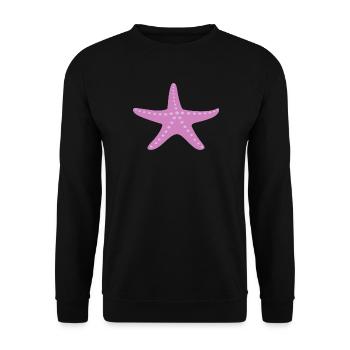 Starfish pink sea sea animal maritime children decoration - Unisex Sweatshirt - black - Front - Alina (178cm) & Michal (187cm)