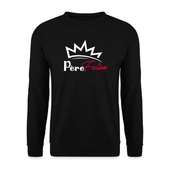 Pére Fect - perfecttion PéreFection papa cadeau - Sweat-shirt Unisexe - noir - Devant - Alina (178cm) & Michal (187cm)