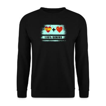 L’Espagne et la Chine font preuve de génie à 100% - Sweat-shirt Unisexe - noir - Devant - Alina (178cm) & Michal (187cm)