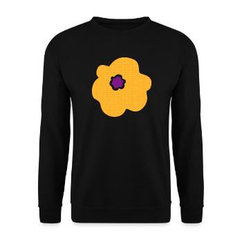 flower yellow spring dots blossom energy nature - Unisex Sweatshirt - black - Front - Alina (178cm) & Michal (187cm)