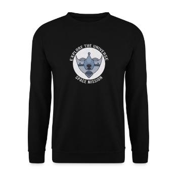Space Mission Explore The Universe - Unisex Sweatshirt - black - Front - Alina (178cm) & Michal (187cm)
