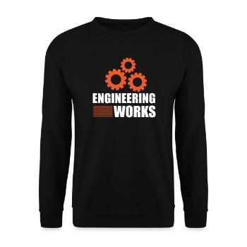 Engineering Works - Unisex Sweatshirt - black - Front - Alina (178cm) & Michal (187cm)