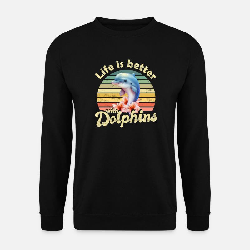 Dolphin Dolphins - Unisex Sweatshirt - black