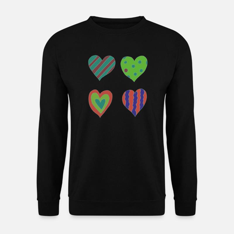 herzen variation - Unisex Pullover - Schwarz