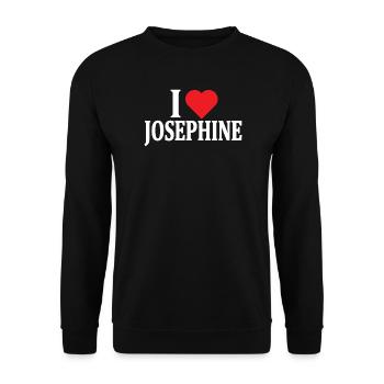 t-shirt I love Josephine t-shirt gift idea - Unisex Sweatshirt - black - Front - Alina (178cm) & Michal (187cm)