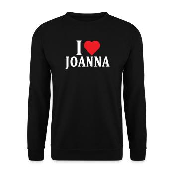 t-shirt J’aime Joanna idée cadeau t-shirt - Sweat-shirt Unisexe - noir - Devant - Alina (178cm) & Michal (187cm)