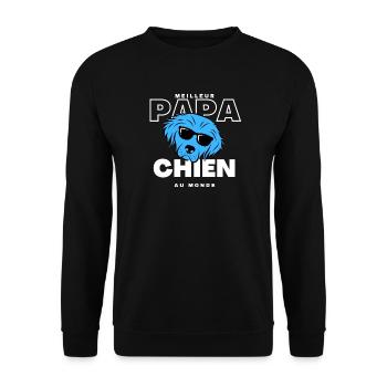 Meilleur Papa Chien au Monde - Sweat-shirt Unisexe - noir - Devant - Alina (178cm) & Michal (187cm)