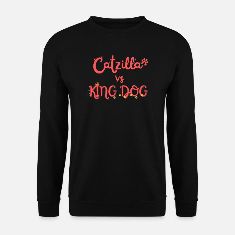Catzilla vs King Dog - Unisex Sweatshirt - black