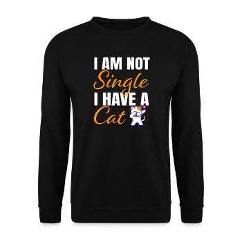 Not Free, I Have a Cat - Unisex Sweatshirt - black - Front - Alina (178cm) & Michal (187cm)
