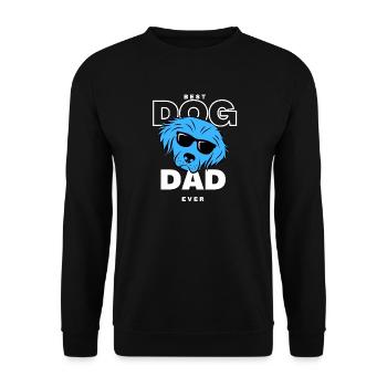 Best Blue Dog Dad - Unisex Sweatshirt - black - Front - Alina (178cm) & Michal (187cm)