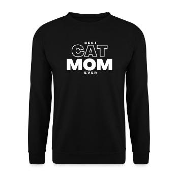 Beste Katzenmama - Unisex Pullover - Schwarz - Vorne - Alina (178cm) & Michal (187cm)