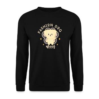 Adorable Sewing Dog - Unisex Sweatshirt - black - Front - Alina (178cm) & Michal (187cm)