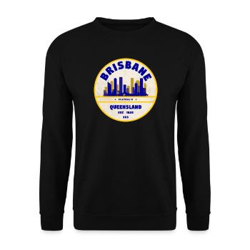 Brisbane Australien Skyline - Unisex Pullover - Schwarz - Vorne - Alina (178cm) & Michal (187cm)