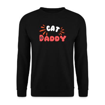 Cap Daddy Typo Pop Éclats - Sweat-shirt Unisexe - noir - Devant - Alina (178cm) & Michal (187cm)