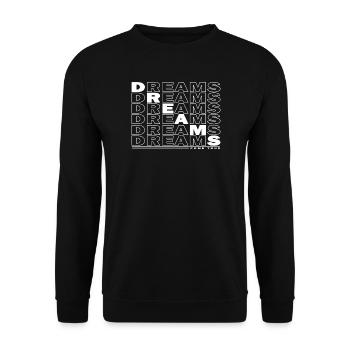 DREAMS - COME TRUE - Unisex Pullover - Schwarz - Vorne - Alina (178cm) & Michal (187cm)