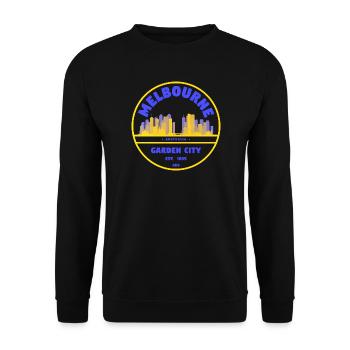 Melbourne Garden City Skyline - Sweat-shirt Unisexe - noir - Devant - Alina (178cm) & Michal (187cm)
