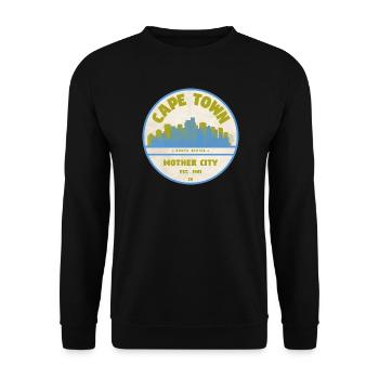 Emblème vintage de la Skyline du Cap - Sweat-shirt Unisexe - noir - Devant - Alina (178cm) & Michal (187cm)