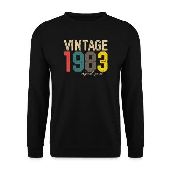 Originaldruck von 1983 - Unisex Pullover - Schwarz - Vorne - Alina (178cm) & Michal (187cm)