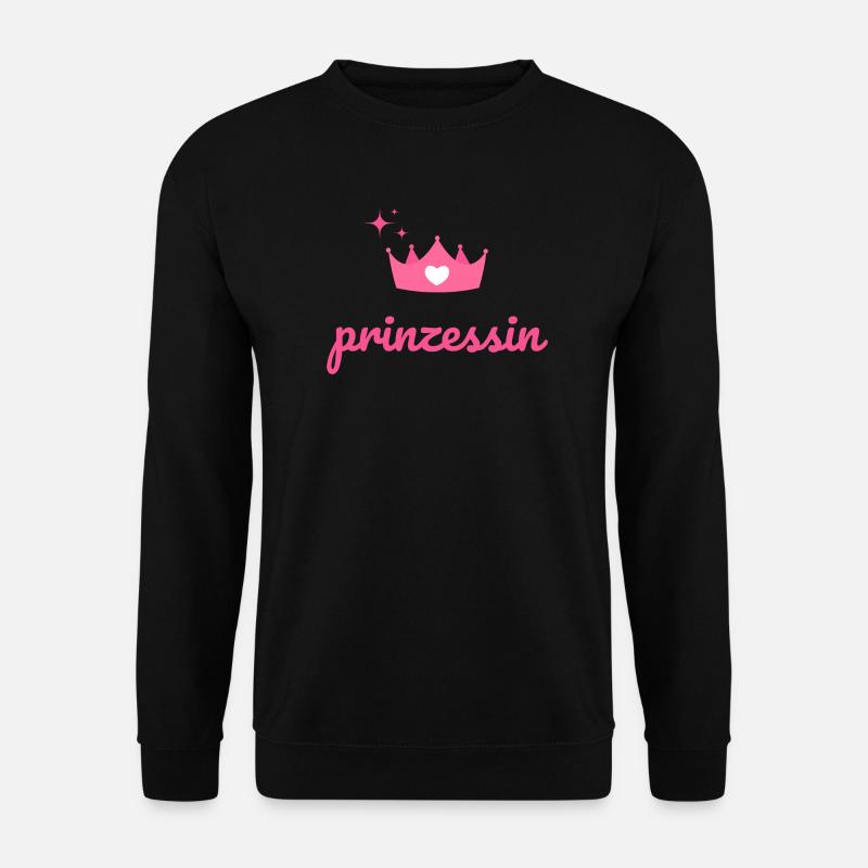 Prinzessin - Die einzige Prinzessin mit Krone Pink - Unisex Pullover - Schwarz