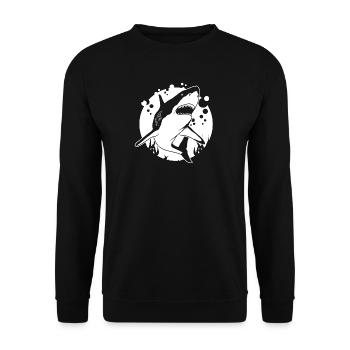 Shark - Unisex Sweatshirt - black - Front - Alina (178cm) & Michal (187cm)