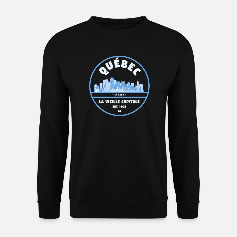 Québec La Vieille Capitale Skyline - Unisex Pullover - Schwarz