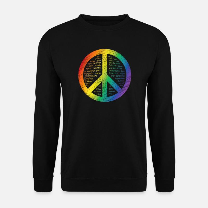 Shining peace sign - Unisex Sweatshirt - black