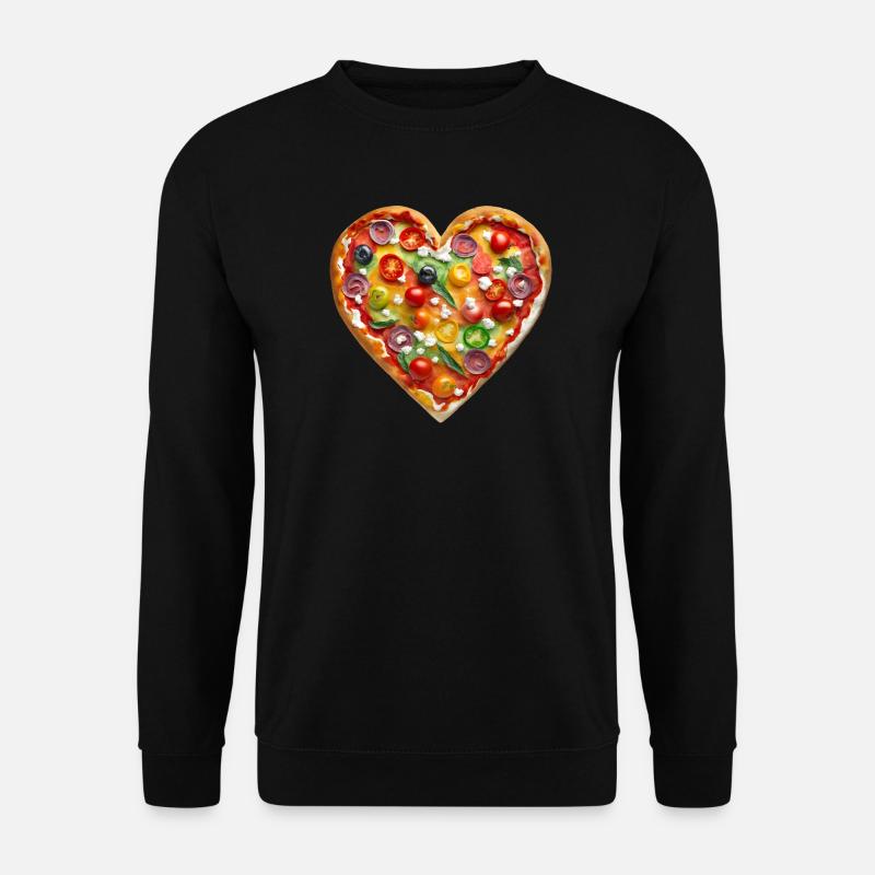 Herzpizza Farbenvielfalt - Unisex Pullover - Schwarz