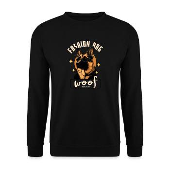 Chien Berger Cool Lunettes Oranges - Sweat-shirt Unisexe - noir - Devant - Alina (178cm) & Michal (187cm)