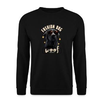 Dog Glam Sunglasses - Unisex Sweatshirt - black - Front - Alina (178cm) & Michal (187cm)