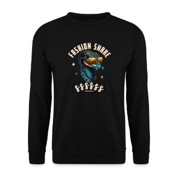 Serpent Glam Couture - Sweat-shirt Unisexe - noir - Devant - Alina (178cm) & Michal (187cm)
