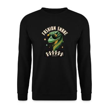 Crocodile Chic Sunglasses - Unisex Sweatshirt - black - Front - Alina (178cm) & Michal (187cm)