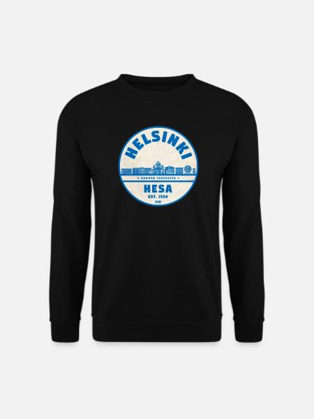 Helsinki Skyline Emblem 1550 - Unisex Sweatshirt - black