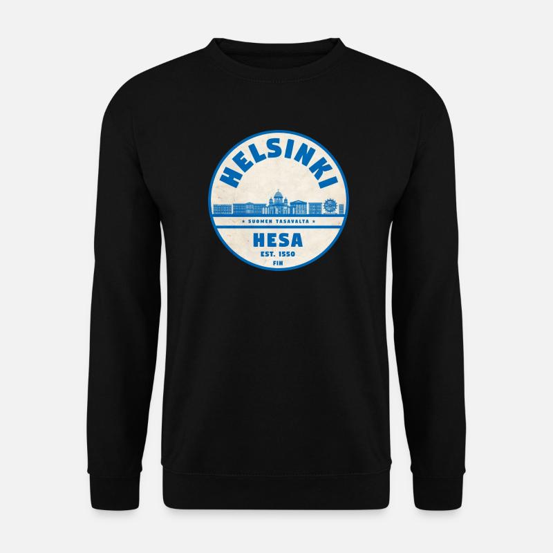 Helsinki Skyline Emblem 1550 - Unisex Sweatshirt - black