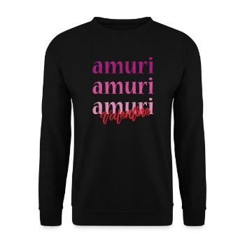 T-shirt Amuri Sicilien Amour Saint-Valentin - Sweat-shirt Unisexe - noir - Devant - Alina (178cm) & Michal (187cm)