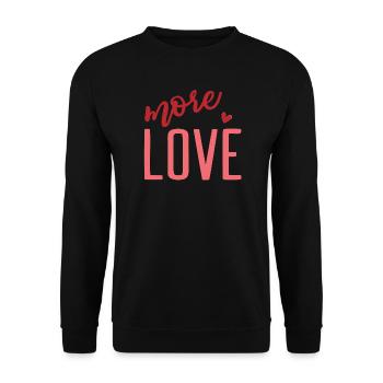 T-Shirt mehr Liebe Valentinstag Valentinstag - Unisex Pullover - Schwarz - Vorne - Alina (178cm) & Michal (187cm)