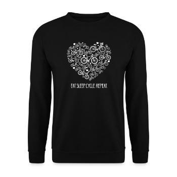 bike, vélo, bicyclette, fan de cyclisme - Sweat-shirt Unisexe - noir - Devant - Alina (178cm) & Michal (187cm)