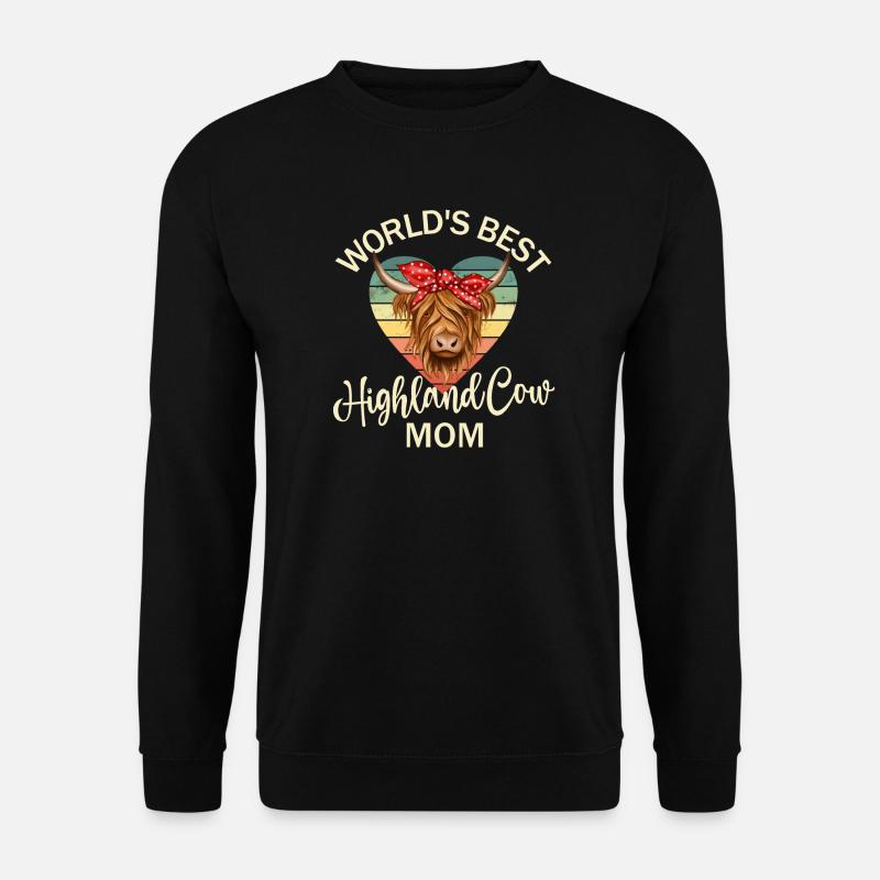 Scottish Highland cattle cow - Unisex Sweatshirt - black